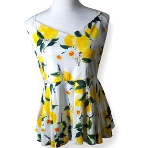 🦋Rosegal Plus Size Flowers & Luscious Lemons Adjustable Top